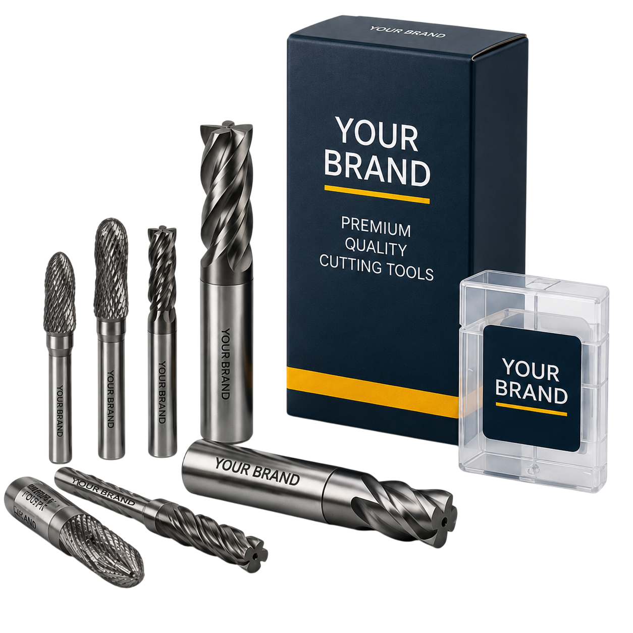 Private label cutting tools and packaging